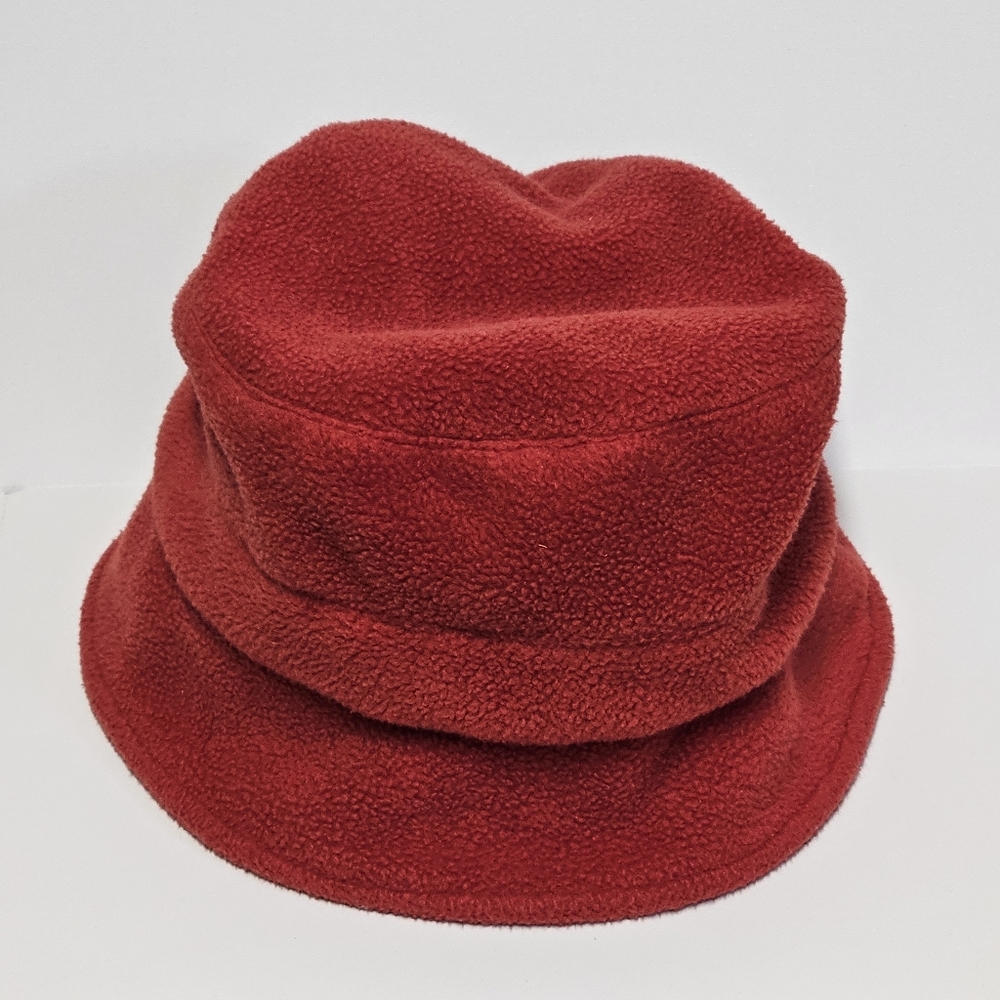 Unisex Polyester Red Bucket Plaid Lining Hat Size 53